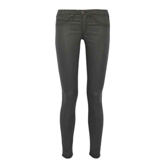 rag & bone Denim - Rag & Bone Skinny Legging Jeans Coated Charcoal